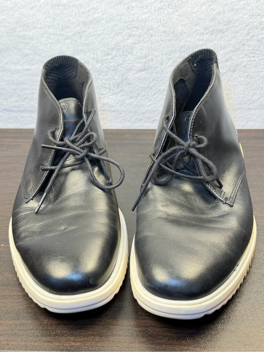 Cole Haan Grand+ Chukka Boots Men’s 10M Black Leather Lace Up C37022 Casual